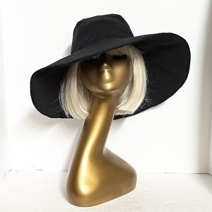 Black Wide Brim Sun Hat